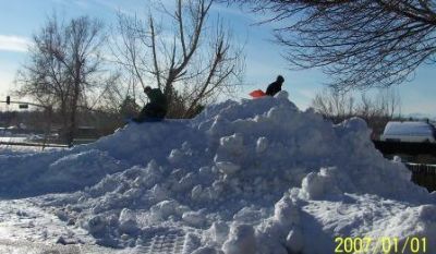 in the middle of the street!