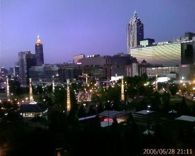 Atlanta's Olympic Park at nighttime
